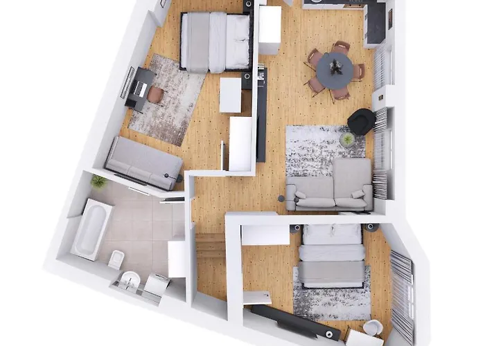 Stilvolle 3-zimmer-wohnung In 公寓